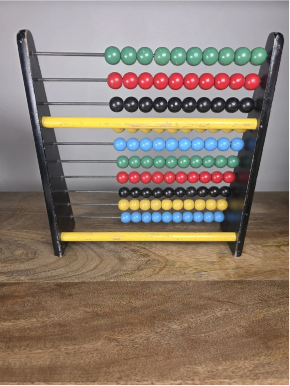Vintage BRIO Abacus Made in Sweden 100 Bead Wood MCM Educational Toy Decor